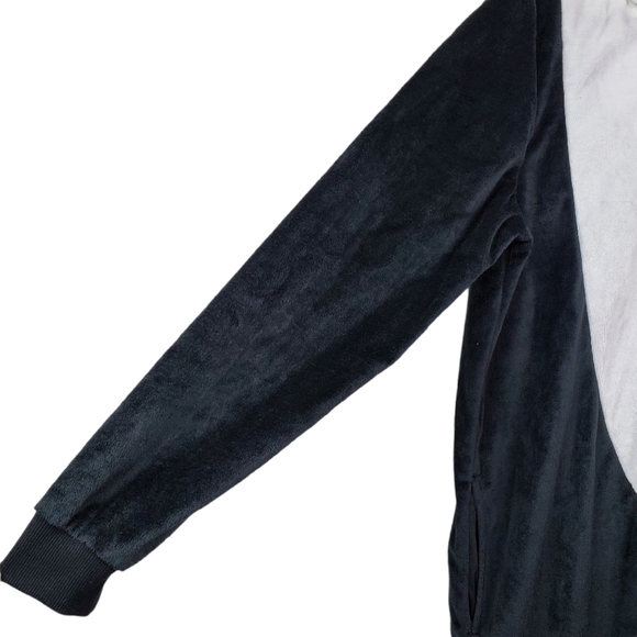 H&M Divided Hooded Plush Panda Pajama Costume M/L - Picture 3 of 11